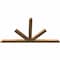 Ekena Millwork Saratoga Timber Gable Bracket, Western Red Cedar, 108"W x 58"H x 3 1/2"D x 5 1/2"F, 13/12 Pitch GBW108X58X0406SAR00SWR - alternate 5